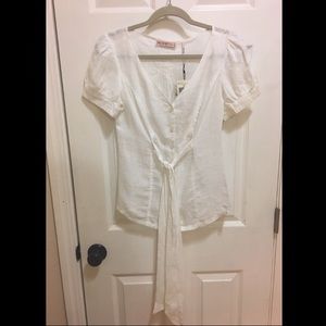 Guess Top Button-Down Short Sleeves